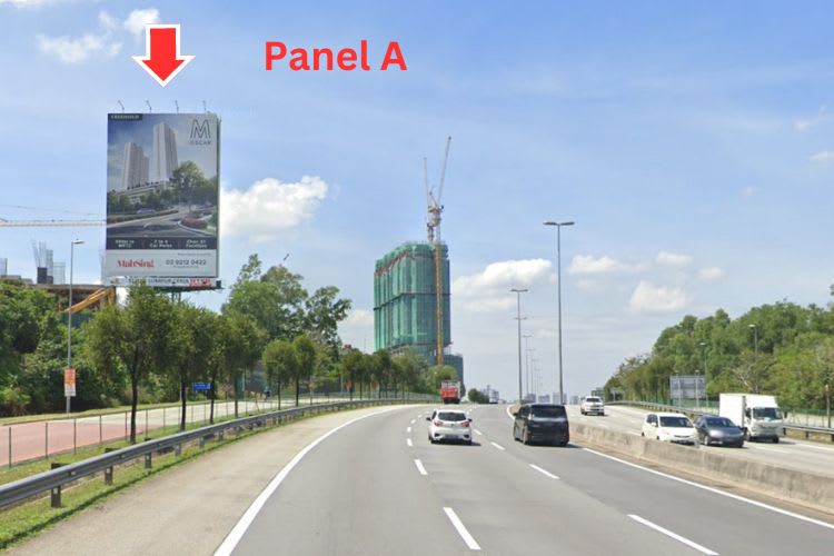 2 Sided Vertical Unipole Billboard at MEX Highway KM8.4, Kuala Lumpur (near NSK Trade City @ Kuchai Lama)