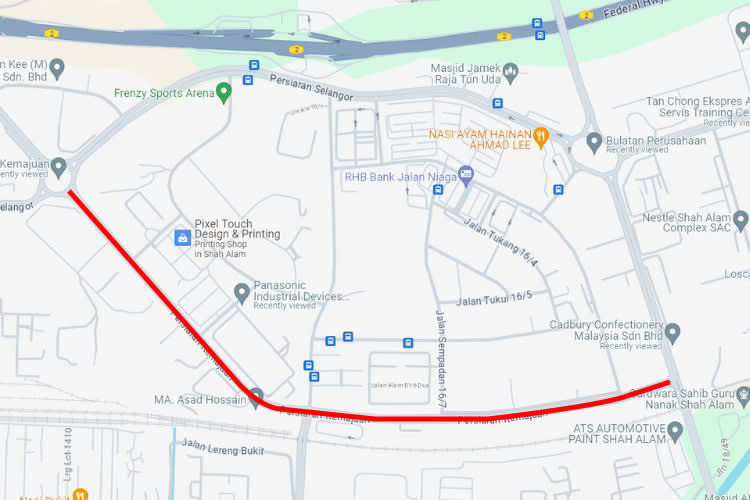 Persiaran Kemajuan, Shah Alam, Selangor (near Federal Highway)