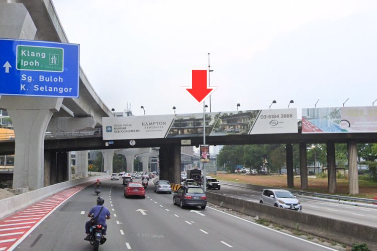 1 Sided Overhead Bridge Billboard at Jalan Kuala Selangor - Bandar Sri Damansara, Sungai Buloh, Selangor (towards Sungai Buloh)