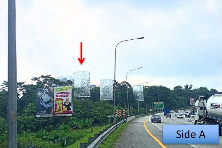 2 Sided Vertical Unipole Billboard at NSE KM457.7, Kota Damansara, Petaling Jaya, Selangor