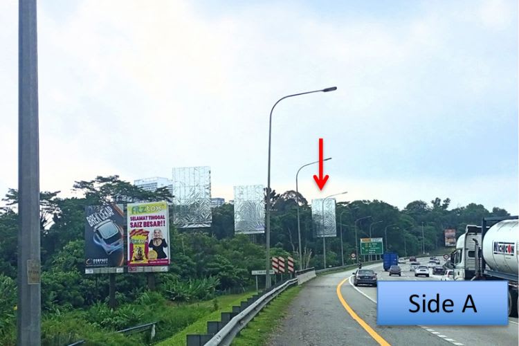 2 Sided Vertical Unipole Billboard at NSE KM457.5, Kota Damansara, Petaling Jaya, Selangor