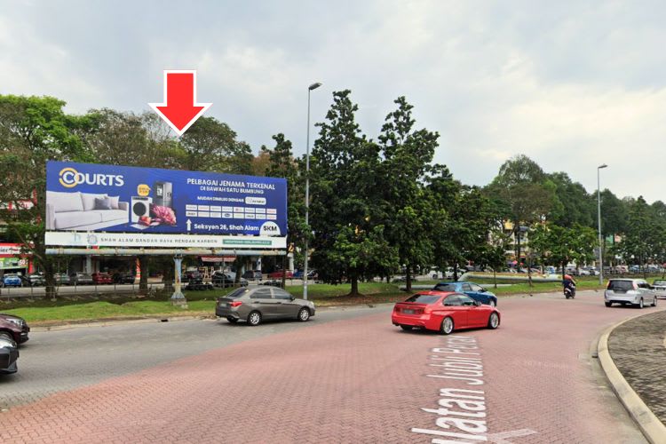 1 Panel Free Standing Billboard at Bulatan Jubli Perak, Shah Alam, Selangor