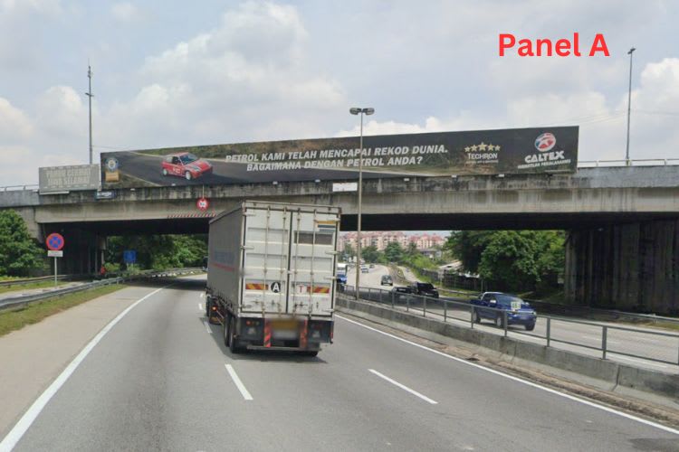 2 Sided Overhead Bridge Billboard at KESAS Highway KM46.12, Kuala Lumpur