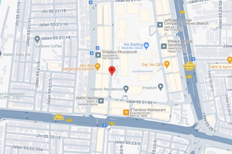Jalan SS21/39, Damansara Utama, Petaling Jaya, Selangor (near Starling Mall)