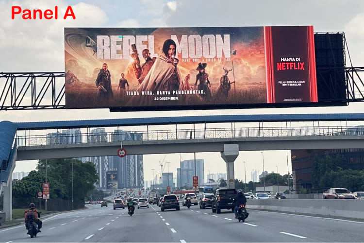 2 Sided Digital Gantry Billboard at NPE Highway KM7.7, Petaling Jaya, Selangor