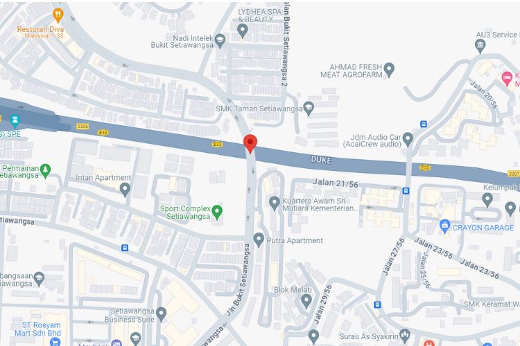 DUKE Highway KM11.1, Kuala Lumpur (on Jalan Bukit Setiawangsa flyover)