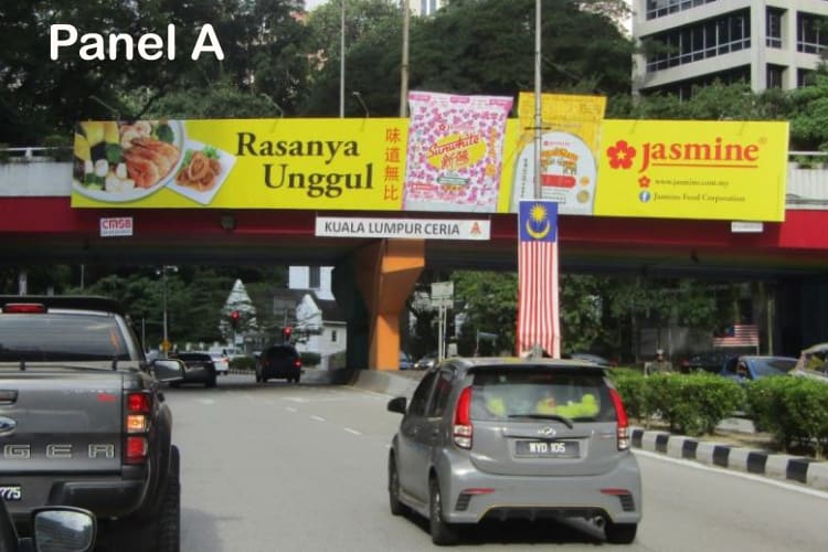 2 Sided Overhead Bridge Billboard at Jalan Raja Chulan, Bukit Bintang, Kuala Lumpur (near KL City Center)