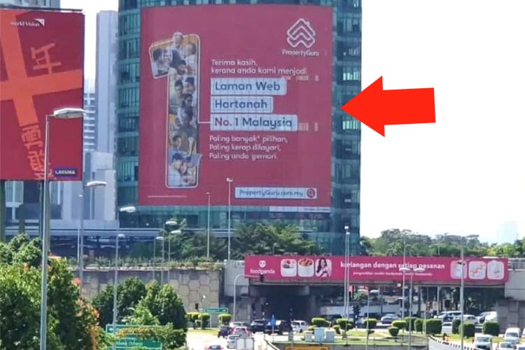 1 Panel Wall-Banner Billboard at 3 Damansara Office Tower, Petaling Jaya, Selangor (targeting traffic along LDP highway)