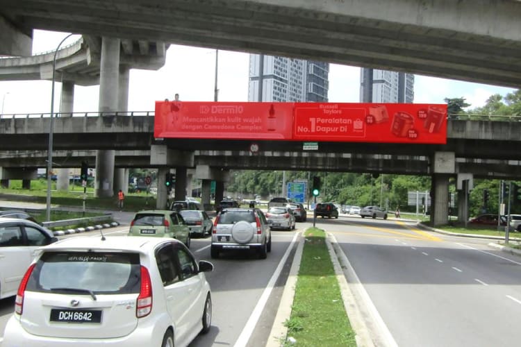 1 Sided Overhead Bridge Billboard at LDP Highway / Jalan Kuala Selangor, Sri Damansara, Petaling Jaya, Selangor
