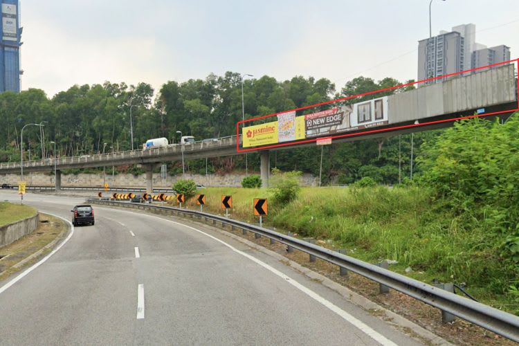 1 Sided Overhead Bridge Billboard at LDP Highway and Jalan Kuala Selangor intersection, Sri Damansara, Selangor