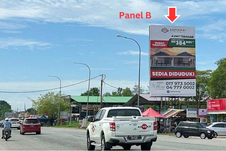 Vertical Minipole Billboard at Jalan Tunku Abdul Rahman / Jalan Kangar, Alor Setar, Kedah