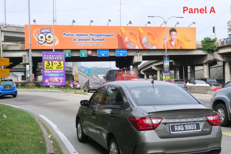 2 Sided Overhead Bridge Billboard at MRR2, Taman Bukit Maluri / Bandar Manjalara, Kepong, Kuala Lumpur