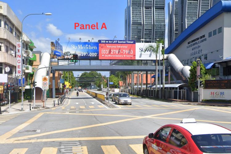 2 Sided Overhead Bridge Billboard at Jalan Sentul, Kuala Lumpur