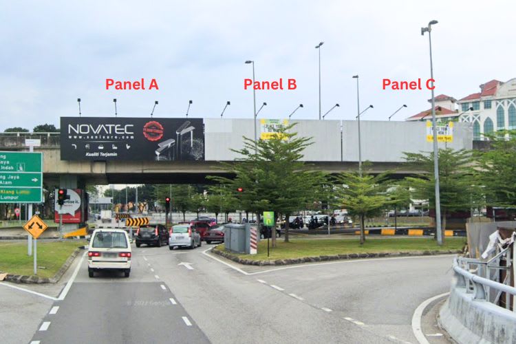 3 Panel Overhead Bridge Billboard at LDP KM17.4, Sunway, Subang, Selangor (near Bandar Sunway)