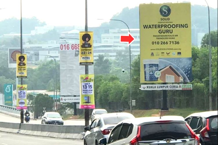 1 Sided Vertical Minipole Billboard at Lebuhraya Bukit Jalil, Pavilion 2 Bukit Jalil, Kuala Lumpur (B)