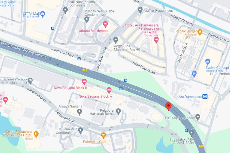 Jalan Lapangan Terbang Subang, Ara Damansara, Shah Alam, Selangor (beside MRT & LRT Ara Damansara)
