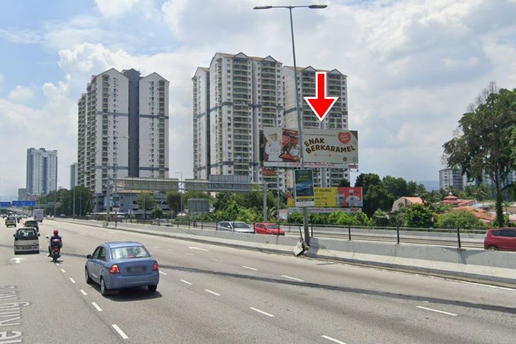 1 Sided Horizontal Unipole Billboard at MRR2 Pandan Indah / Cheras, Ampang, Selangor (to Pandan Jaya / Pandan Indah)