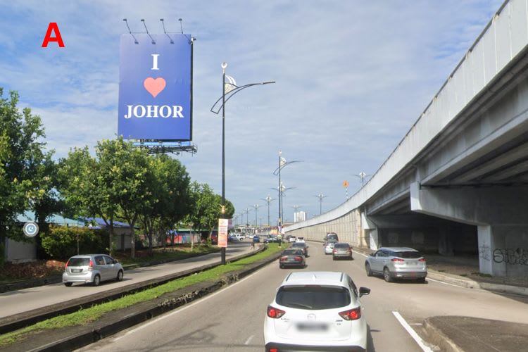 2 Sided Vertical Unipole Billboard at Jalan Ismail Sultan / Jalan Rawa, Johor Bahru, Johor (along Coastal Highway)