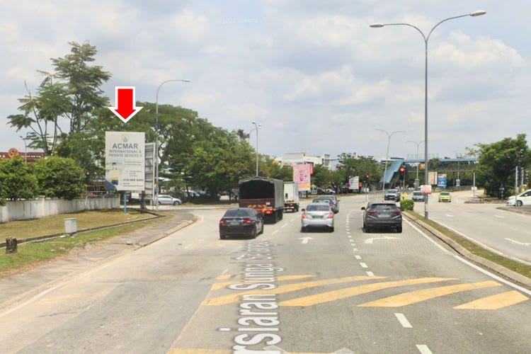 1 Panel Vertical Minipole Billboard at Persiaran Sungai Selangor, Bukit Rimau, Shah Alam, Selangor (opposite Shell Petrol Station)