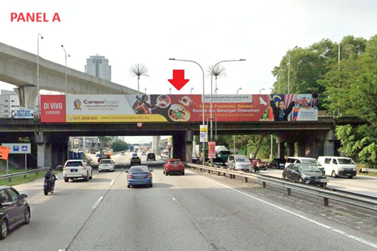 2 Sided Overhead Bridge Billboard at KL-Seremban Expressway, Sungai Besi, Kuala Lumpur (near Wisma Standard Chartered)