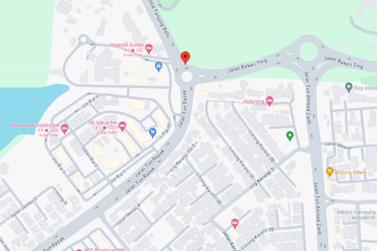 Jalan Pantai Tanjung Baru - Jalan Bakeri Ting - Jalan Tun Razak, Bintulu, Sarawak ( at roundabout near Boulevard Shopping Mall)