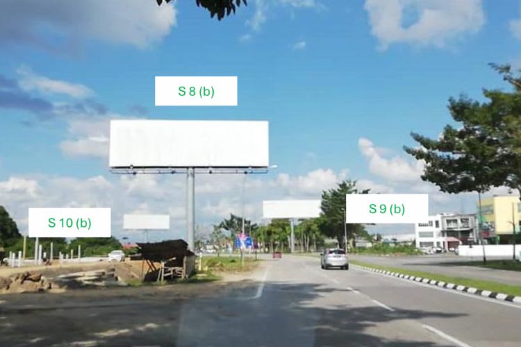 3 Sided Horizontal Unipole Billboard at Jalan Lanang Barat, Sibu, Sarawak (near Petronas Lanang Barat)