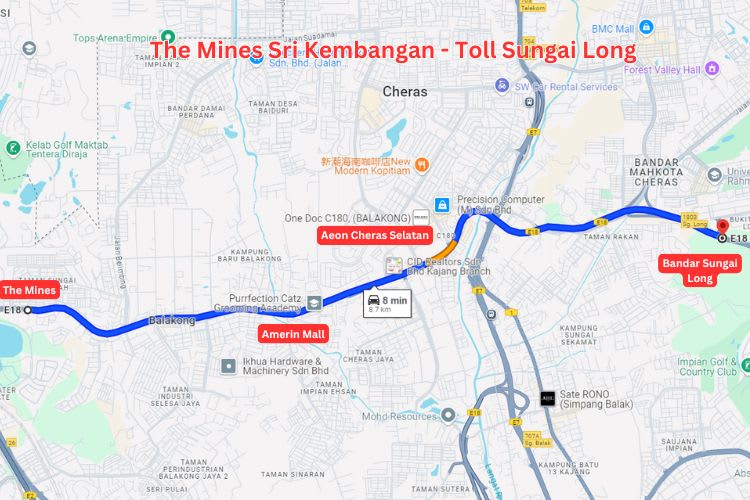 Kajang-SILK Highway / Lebuhraya SILK, The Mines - Toll Sungai Long - Toll Bukit Kajang - UNITEN - UPM - Sungai Ramal - Exit Grand Saga, Selangor