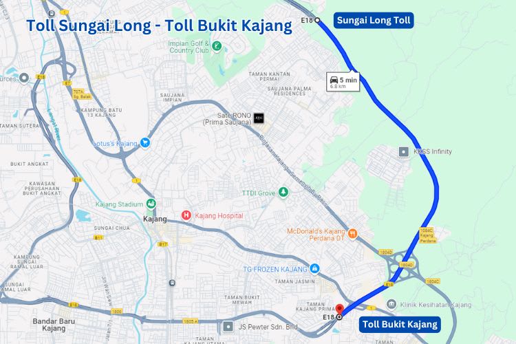 Kajang-SILK Highway / Lebuhraya SILK, The Mines - Toll Sungai Long - Toll Bukit Kajang - UNITEN - UPM - Sungai Ramal - Exit Grand Saga, Selangor