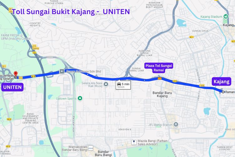Kajang-SILK Highway / Lebuhraya SILK, The Mines - Toll Sungai Long - Toll Bukit Kajang - UNITEN - UPM - Sungai Ramal - Exit Grand Saga, Selangor