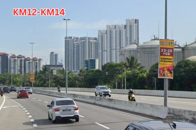 118 Panel Fixed Panel Street Bunting Billboard at NPE / New Pantai Expressway, KM4.5-KM7.1, KM12-KM14, Kuala Lumpur