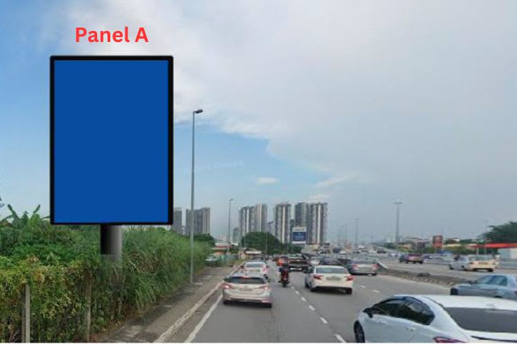 2 Sided Vertical Minipole Billboard at NPE Highway, Petaling Jaya, Selangor (opposite commercial area)