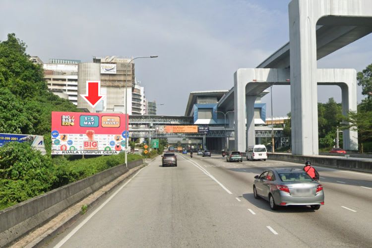 1 Sided Horizontal Minipole Billboard at CKE / Lebuhraya Cheras Kajang, Kuala Lumpur (near Cheras Sentral Mall)