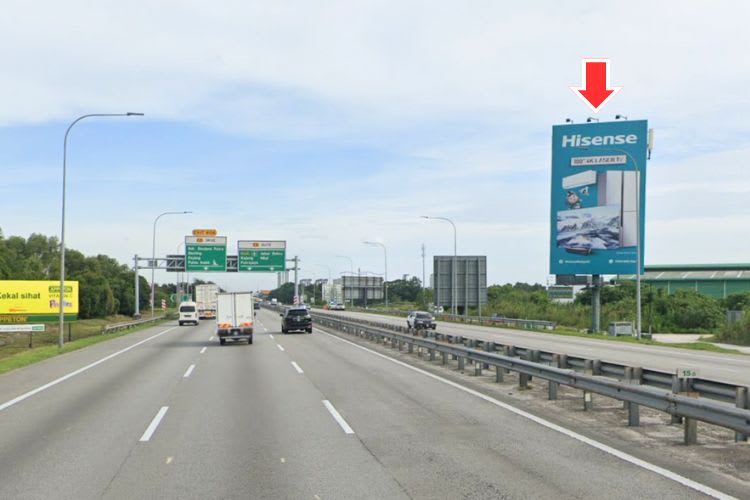 1 Sided Vertical Unipole Billboard at ELITE Highway KM15.68, Shah Alam, Selangor (near Putra Height intersection)