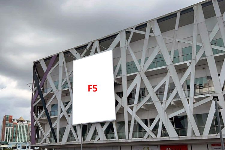 1 Panel Vertical Wall-Banner Billboard at 801-2H Jalan Tun Jugah & Jalan Tun Jugah flyover, Kuching, Sarawak (attached with CityOne Megamall)