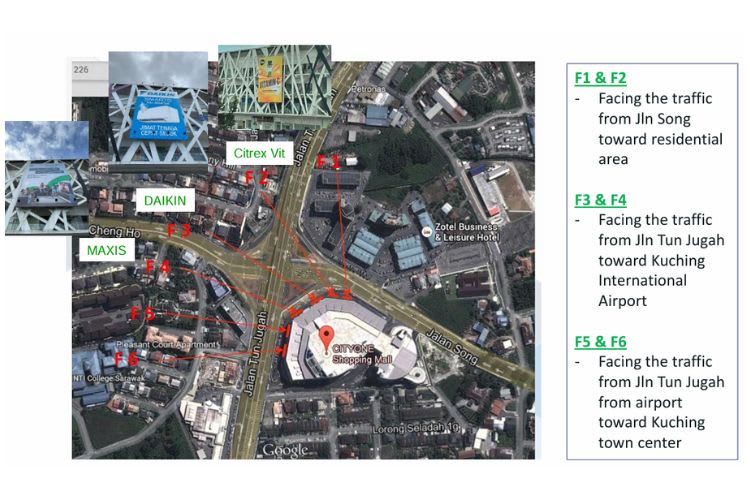 801-2H Jalan Tun Jugah & Jalan Tun Jugah flyover, Kuching, Sarawak (attached with CityOne Megamall)
