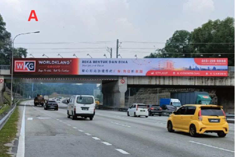 2 Sided Overhead Bridge Billboard at NKVE KM11.25, Shah Alam, Selangor (near HICOM Glenmarie Industrial Park)