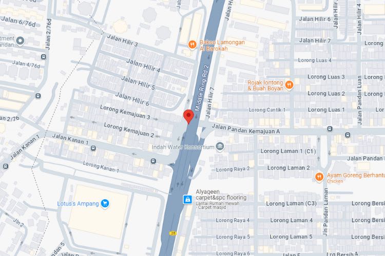 Jalan Kanan 1, Kuala Lumpur (on flyover bridge MRR2 near Lotus Ampang)