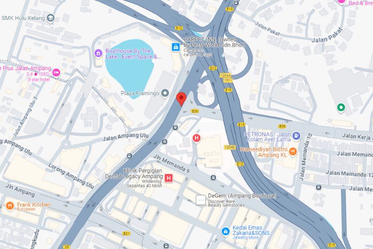 Jalan Kerja Air Lama, Ampang, Ampang Jaya, Selangor (infront Petron Station, opposite Plaza Flamingo)