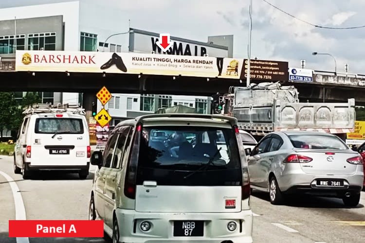 2 Sided Overhead Bridge Billboard at Jalan Kuala Selangor, Sungai Buloh, Selangor (near SB Mall)
