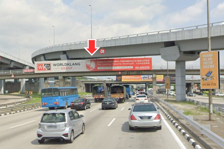 1 Panel Overhead Bridge Billboard at Selat Klang Highway, Klang, Selangor (near Aeon Mall Bukit Raja)
