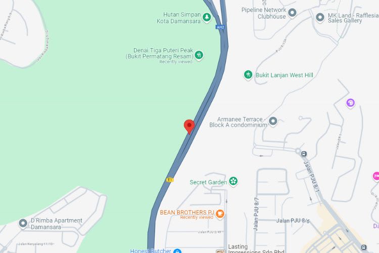 NKVE KM21.4, Petaling Jaya, Selangor (along Perdana Damansara & Kota Damansara)