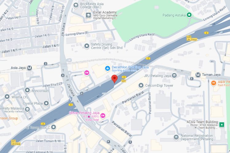 Federal Highway KM32.5, Petaling Jaya, Selangor (infront Decathlon PJ)