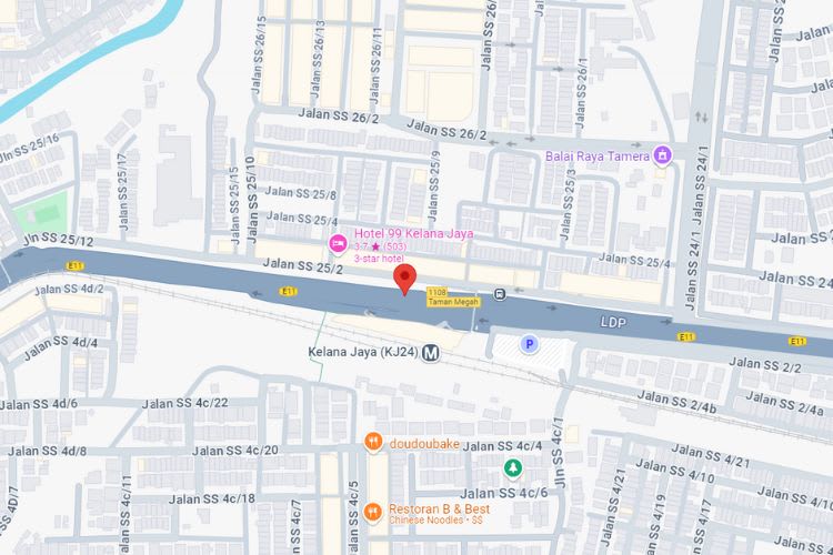 LDP KM11.4, Taman Megah, Petaling Jaya, Selangor (infront Kelana Jaya LRT Station)