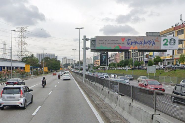 1 Panel Horizontal Mini Gantry Billboard at LDP KM11.4, Taman Megah, Petaling Jaya, Selangor (infront Kelana Jaya LRT Station)