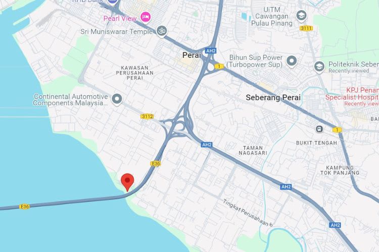 Penang Bridge, Perai, Penang (to Penang Bridge)