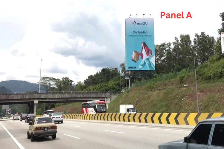 2 Sided Vertical Unipole Billboard at KL - Karak Expressway Gombak KM21.6, Batu Caves, Kuala Lumpur (near Plaza Tol Gombak)