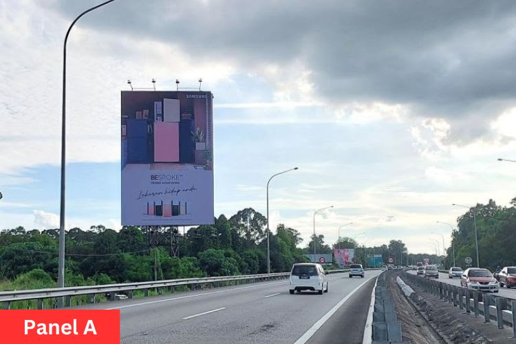 2 Sided Vertical Unipole Billboard at NSE KM 223, Taiping, Perak
