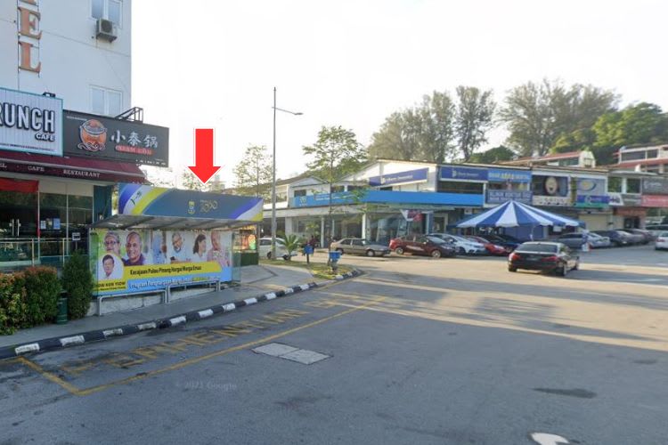 5 Panel Bus Shelter Billboard at Jalan Jelutong, Jelutong, Penang (5 panels)