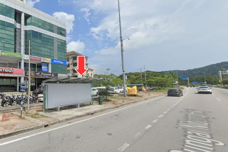 5 Panel Bus Shelter Billboard at Lebuhraya Sungai Nibong, Bayan Lepas, Penang (5 panels)