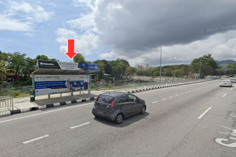 5 Panel Bus Shelter Billboard at Lebuhraya Sungai Nibong, Bayan Lepas, Penang (5 panels)
